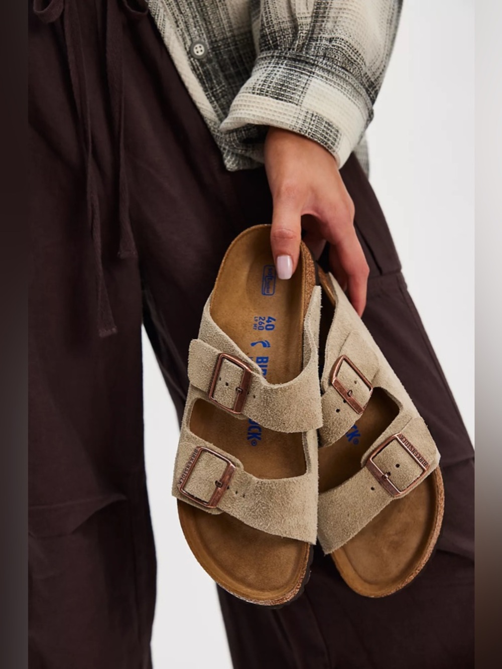 Birkenstock Arizona Suede Soft Footbed Sandals